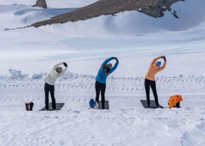 yoga on Antarctica